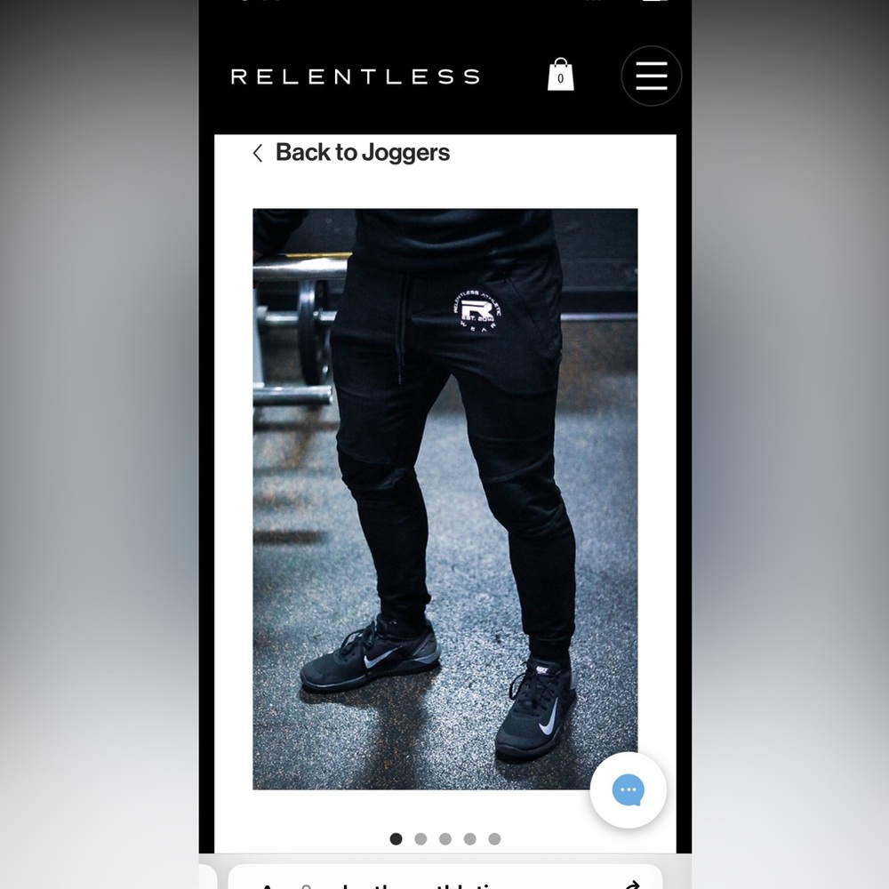 Relentless athletic joggers. XL. Black